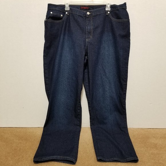 House Of Freedom jeans 22T 22 Tall denim embroidered back pockets plus size - Picture 1 of 14